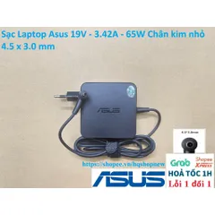 Sạc Laptop Asus 19V - 3.42A - 65W Chân kim nhỏ 4.5 x 3.0 mm PHỤ KIỆN LAPTOP