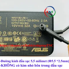 Sạc Laptop Asus FX504 FX503 GL552 GL551 FX503V FX503VD FX504GD FX504GM FX504GE FX504G Chân 5.5x2.5mm 19V - 6.32A - 120W