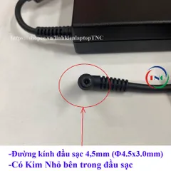 [Chân Nhỏ] thay cho Sạc Laptop MSI 20V - 6A - 120W Chân 4.5x3.0mm -Có Kim Nhỏ trong đầu sạc chân - đường kính 4.5mm PHỤ