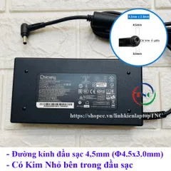 [Chân Nhỏ] thay cho Sạc Laptop MSI 20V - 6A - 120W Chân 4.5x3.0mm -Có Kim Nhỏ trong đầu sạc chân - đường kính 4.5mm PHỤ