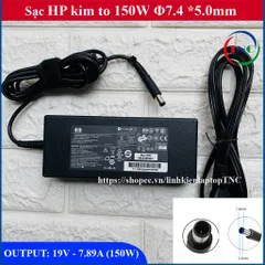 🔝 Sạc Laptop HP 150w 19V 7.89A / 19.5V 7.69A 8570w 8560w 8540w Hàng ZIN (Adapter HP 150w)