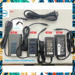 [Sạc zin] Sạc laptop Dell Inspiron 5378 P69G P69G001 19.5V - 2.31A - 3.34A - 45W - 65W Chân kim nhỏ 4.5 x 3.0 mm PHỤ KIỆ