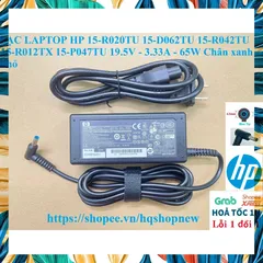 [Sạc zin] SẠC LAPTOP HP 15-R020TU 15-D062TU 15-R042TU 15-R012TX 15-P047TU 19.5V - 3.33A - 65W Chân xanh nhỏ PHỤ KIỆN LAP