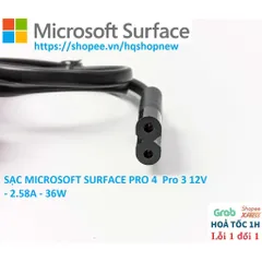[Sạc zin] SẠC MICROSOFT SURFACE PRO 4  Pro 3 12V - 2.58A - 36W PHỤ KIỆN LAPTOP