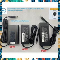 [Sạc zin] Sạc laptop Dell Vostro 2420 19.5V - 3.34A - 4.62A - 65W - 90W Chân kim to 7.4 x 5.0 mm PHỤ KIỆN LAPTOP