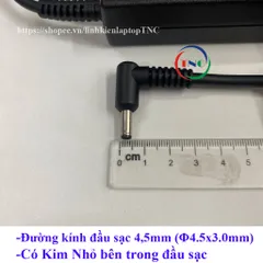 [Chân Nhỏ] Thay cho Sạc Laptop MSI 19.5V 7.7A - 150W Chân 4.5x3.0mm -Có Kim Nhỏ trong đầu sạc chân - đường kính 4.5mm PH