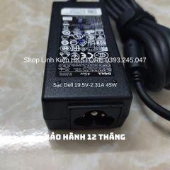 Sạc Laptop Dell 19.5V-2.31A 45W - Phụ Kiện Chính Hãng cho Dell Inspiron 14, XPS 11, 12, 13 và L321X, L322X