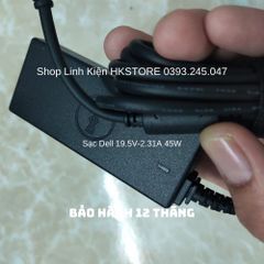 Sạc Laptop Dell 19.5V-2.31A 45W - Phụ Kiện Chính Hãng cho Dell Inspiron 14, XPS 11, 12, 13 và L321X, L322X