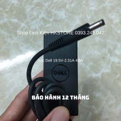 Sạc Laptop Dell 19.5V-2.31A 45W - Phụ Kiện Chính Hãng cho Dell Inspiron 14, XPS 11, 12, 13 và L321X, L322X