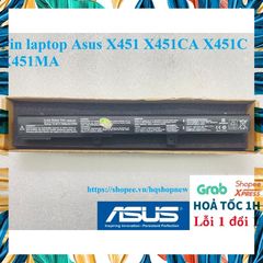 Pin Laptop Asus X451 X451CA X451C X451MA - Phụ Kiện Chính Hãng 4 Cell, Mới 100% với Bảo Hành Đổi Mới