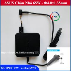 Sạc Laptop Asus 19V 3.42A 65W Chân Nhỏ 4.0mm - Thay Thế Tương Thích A556 A510U X541 X542 A540 K401L K401LB