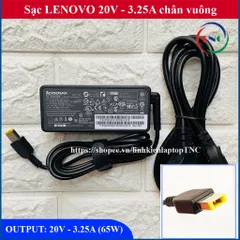 🔝 Sạc Laptop Lenovo 20V- 3.25A dùng cho G40-30 G40-70 Z40 Z50 E41-80 G40 G40-45 G40-80 Yoga chân USB( Adapter Lenovo US