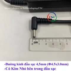 [Chân Nhỏ] Thay cho Sạc Laptop ASUS 19.5V 7.7A - 150W Chân 4.5x3.0mm -Có Kim Nhỏ trong đầu sạc chân - đường kính 4.5mm P