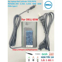 [Sạc zin] Sạc laptop Dell Latitude 7370 P67G P67G001 20V - 2.25A - 3.25A - 45W - 65W Chân type C PHỤ KIỆN LAPTOP
