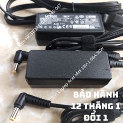Sạc Laptop Acer Mini 19V-1.58A 36W - Dùng cho Acer One 10.1, 8.9, D257-1437, D257-1806 - Bảo Hành 12 Tháng, Tặng Dây Nguồn
