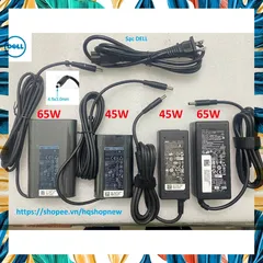 [Sạc zin] Sạc Laptop Dell Vostro 5590 5590A P88F001 19.5V - 2.31A - 3.34A - 45W - 65W Chân kim nhỏ 4.5 x 3.0 mm PHỤ KIỆN