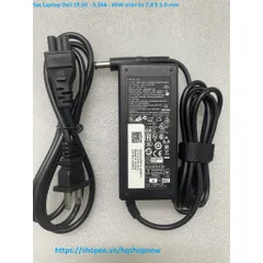 [Sạc zin] Sạc Laptop Dell 19.5V - 3.34A - 65W chân to 7.4 X 5.0 mm PHỤ KIỆN LAPTOP