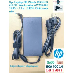 Sạc Laptop HP Zbook 15 G3 G4 G5 G6  Workstation 677763-002 19.5V - 7.7A  - 150W Chân xanh nhỏ PHỤ KIỆN LAPTOP