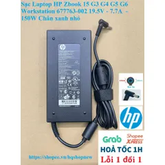 Sạc Laptop HP Zbook 15 G3 G4 G5 G6  Workstation 677763-002 19.5V - 7.7A  - 150W Chân xanh nhỏ PHỤ KIỆN LAPTOP