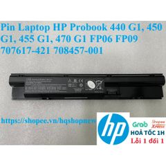 Pin Laptop HP Probook 440 G1, 450 G1, 455 G1, 470 G1 FP06 FP09 - 6 Cell Black Battery, Chính Hãng, Bảo Hành 100%