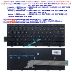 Bàn phím laptop Dell Vostro 14, 14 3000 Series PHỤ KIỆN LAPTOP