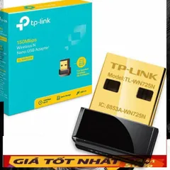 Thiết Bị Wifi Usb TP-Link WN725N Nano - Tốc Độ 150Mbps, Kết Nối Không Dây Ổn Định Cho PC Laptop - Bảo Mật WPA/WPA2