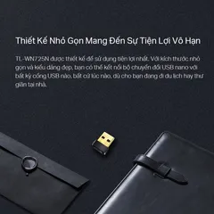 Thiết Bị Wifi Usb TP-Link WN725N Nano - Tốc Độ 150Mbps, Kết Nối Không Dây Ổn Định Cho PC Laptop - Bảo Mật WPA/WPA2