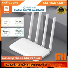 🔆 Bộ Phát Wifi Mi Mi Router Gen 4A Dual kênh 2.4G & 5G băng thông 1200Mbps  BH 12 tháng (Chính Hãng ) -  Có Kèm Theo Hd