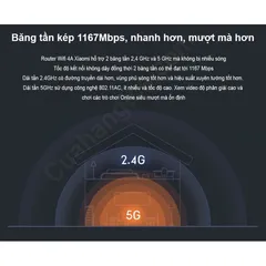 🔆 Bộ Phát Wifi Mi Mi Router Gen 4A Dual kênh 2.4G & 5G băng thông 1200Mbps  BH 12 tháng (Chính Hãng ) -  Có Kèm Theo Hd