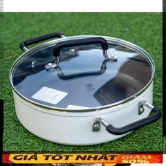 Nồi lẩu Mijia 4L chống dính inox 430 cho bếp điện từ, nấu canh, lẩu phong cách hiện đại, phụ kiện nhà bếp tiện dụng