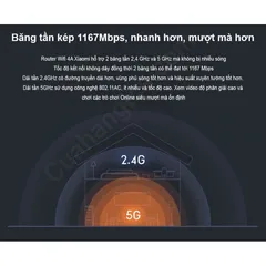 🔆 Bộ Phát Wifi Mi Mi Router Gen 4A Dual kênh 2.4G & 5G băng thông 1200Mbps BH 12 tháng 🔆 PHỤ KIỆN SỐ