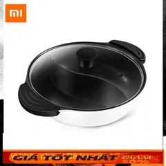 Nồi Lẩu 2 Ngăn 2 Vị Mi Mijia 4L - Chất Liệu Hợp Kim Nhôm, Thép Inox 430 Chống Dính, Dùng Cho Bếp Từ, Thích Hợp Cho Gia Đình