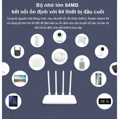 🔆 Bộ Phát Wifi Mi Mi Router Gen 4A Băng tần kép 2.4G & 5G băng thông 1200Mbps BH 12 tháng - có Quyển Hướng Dẫn Cài Đặt