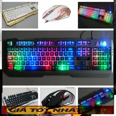 🔆 Sáng Tạo Và Tiện Lợi Combo Bàn Phím Chuột Gaming EWEADN K005 Giả Cơ LED 7 mầu RGB - Sự Kết Hợp Hoàn Hảo Cho Game Thủ