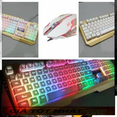 🔆 Combo Bộ Bàn Phím Chuột Gaming EWEADN K005 ( Trắng ) Giả Cơ LED Led 7 mầu Chống Nước - Đối Tác Đắc Lực Của Gamer và N
