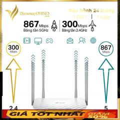 Bộ Phát Wifi Kép TP-Link Archer C50 AC1200M - Tốc Độ Nhanh 2.4GHz 300Mbps & 5GHz 867Mbps cho Gia Đình và Văn Phòng