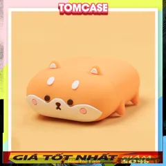 🔜 [ ᴄᴀꜱᴇ ᴀɪʀᴘᴏᴅ ] Case Airpod Vỏ Bọc Airpods ( Cún Shiba Inu Nằm ) Cho Hộp Sạc Tai Nghe AirPods 1 2 PRO Bằng Silicon Dẻ