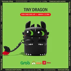 🔜 [ ᴄᴀꜱᴇ ᴀɪʀᴘᴏᴅ ] Case Airpod Vỏ Bọc Airpods ( RỒNG FURY Đen ) Cho Hộp Sạc Tai Nghe AirPods 1 2 Pro Bằng Silicon Dẻo Si