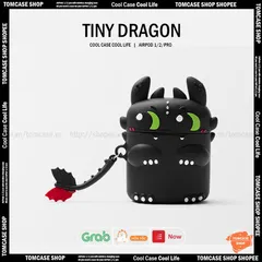 🔜 [ ᴄᴀꜱᴇ ᴀɪʀᴘᴏᴅ ] Case Airpod Vỏ Bọc Airpods ( RỒNG FURY Đen ) Cho Hộp Sạc Tai Nghe AirPods 1 2 Pro Bằng Silicon Dẻo Si