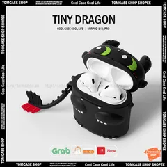 🔜 [ ᴄᴀꜱᴇ ᴀɪʀᴘᴏᴅ ] Case Airpod Vỏ Bọc Airpods ( RỒNG FURY Đen ) Cho Hộp Sạc Tai Nghe AirPods 1 2 Pro Bằng Silicon Dẻo Si