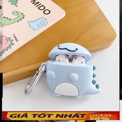 🔜 [ ᴄᴀꜱᴇ ᴀɪʀᴘᴏᴅ ] Case Airpod Vỏ Bọc Airpods ( Khủng long xanh béo ) Cho Hộp Sạc Tai Nghe AirPods 1 2 Bằng Silicon Dẻo