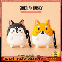🔜 [ ᴄᴀꜱᴇ ᴀɪʀᴘᴏᴅ ] Case Airpod Vỏ Bọc Airpods ( Chó Shiba ) Cho Hộp Sạc Tai Nghe AirPods 1 2 Bằng Silicon Dẻo