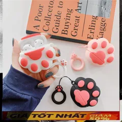🔜 [ ᴄᴀꜱᴇ ᴀɪʀᴘᴏᴅ ] Case Airpod Vỏ Bọc Airpods ( Chân Mèo Xinh ) Cho Hộp Sạc Tai Nghe AirPods 1 2 Bằng Silicon Dẻo Siêu C