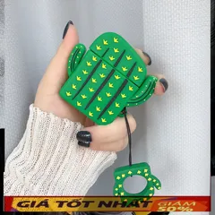 🔜 [ ᴄᴀꜱᴇ ᴀɪʀᴘᴏᴅ ] Case Airpod Vỏ Bọc Airpods ( Cây Xương Rồng ) Cho Hộp Sạc Tai Nghe AirPods 1 2 Bằng Silicon Dẻo Siêu