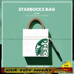 🔜 [ ᴄᴀꜱᴇ ᴀɪʀᴘᴏᴅ ] Case Airpod Vỏ Bọc Airpods (  Túi xách STARBUCK. ) Cho Hộp Sạc Tai Nghe AirPods 1 2 Pro Bằng Silicon