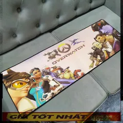 Miếng Lót Chuột Overwatch 10 - Pad Chuột Chống Nước Cỡ Lớn 90x30cm, Dày 3mm, Chất Liệu Cao Su Chuyên Game