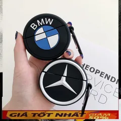 🔜 [ ᴄᴀꜱᴇ ᴀɪʀᴘᴏᴅ ] Case Airpod Vỏ Bọc Airpods ( Logo BMW Mercedes ) Cho Hộp Sạc Tai Nghe AirPods 1 2 Bằng Silicon Dẻo Si