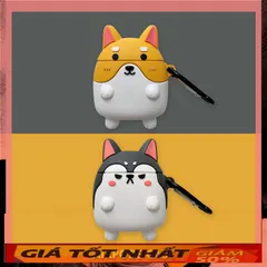 🔜 [ ᴄᴀꜱᴇ ᴀɪʀᴘᴏᴅ ] Case Airpod Vỏ Bọc Airpods ( Chó Shiba ) Cho Hộp Sạc Tai Nghe AirPods 1 2 Bằng Silicon Dẻo Siêu Cute