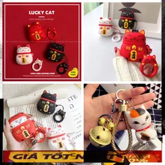 🔜 Tổng hợp các mẫu Móc Khóa TOP 7 MÈO THẦN TÀI Cực Chất có thể dùng treo kèm với Vỏ case Airpod 1 2 tai nghe đồng bộ ph