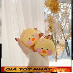 🔜 [ ᴄᴀꜱᴇ ᴀɪʀᴘᴏᴅ ] Case Airpod Vỏ Bọc Airpods ( Vịt Má Hồng ) Cho Hộp Sạc Tai Nghe AirPods 1 2 PRO Bằng Silicon Dẻo Siêu